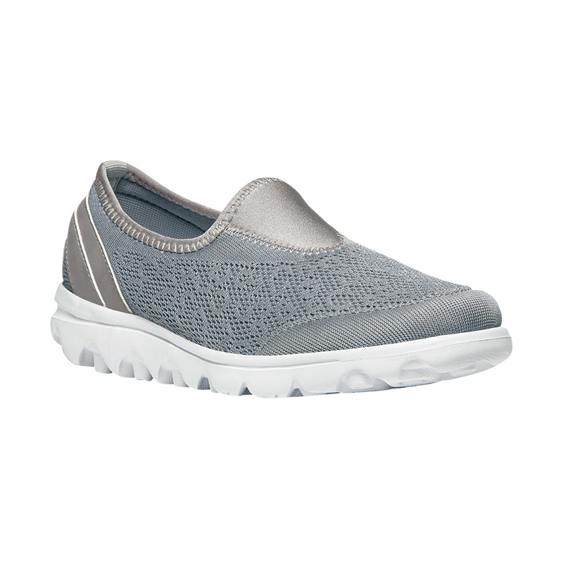 Propet Shoes Women's TravelActive Slip-On-Silver - Click Image to Close