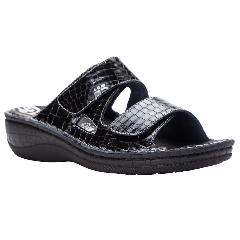 Propet Shoes Women's Joelle-Black Croco - Click Image to Close