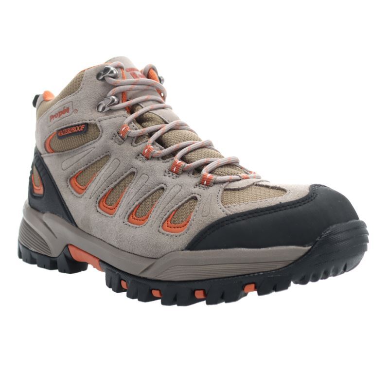 Propet Shoes Men's Ridge Walker-Gunsmoke/Orange - Click Image to Close