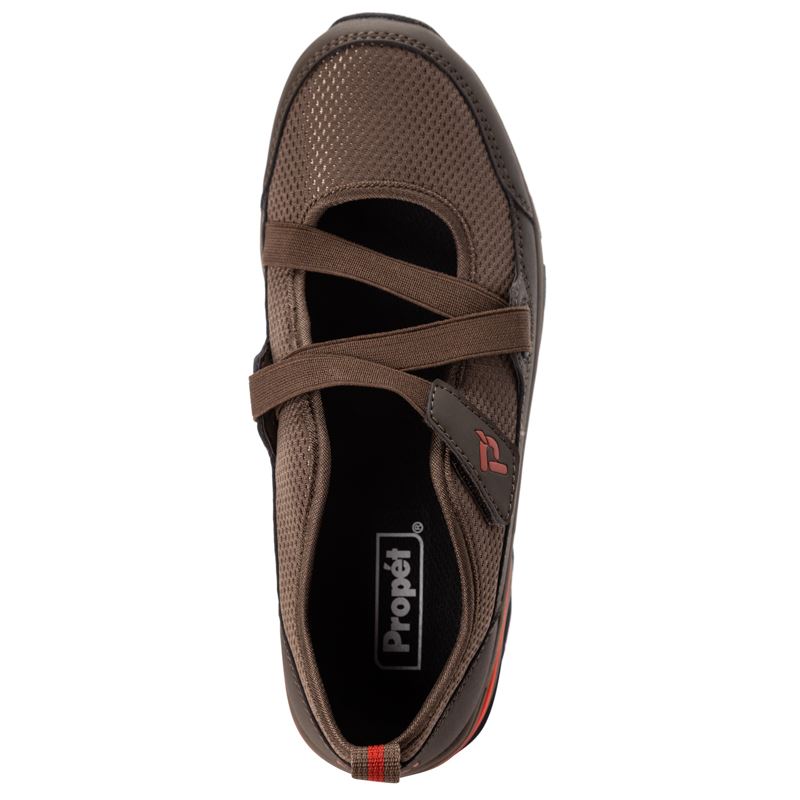 Propet Shoes Women's Poppy-Khaki/Burnt Orange