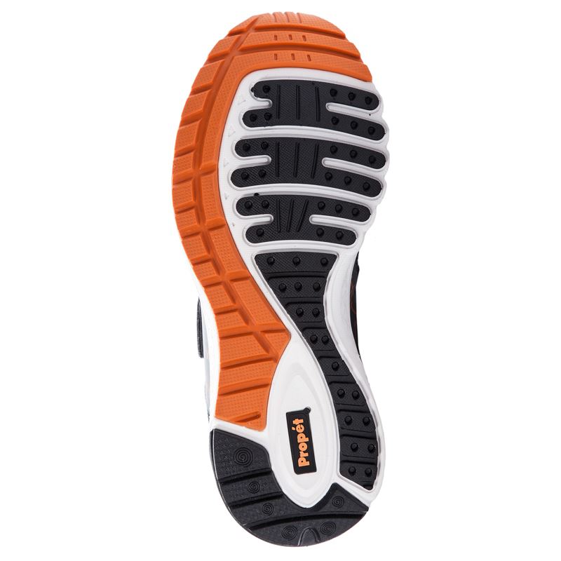 Propet Shoes Men's Propet One Strap-Burnt Orange/Dk Grey