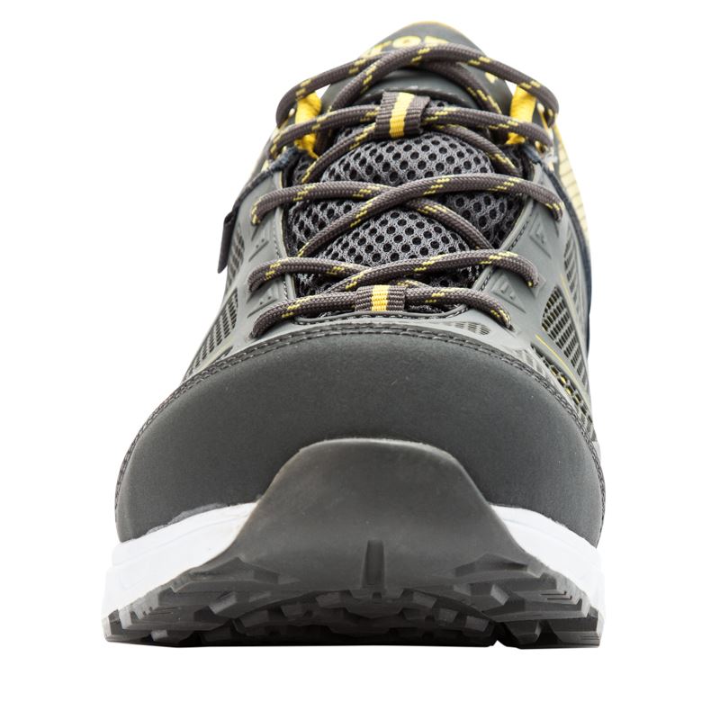 Propet Shoes Men's Seeley-Grey/Yellow - Click Image to Close