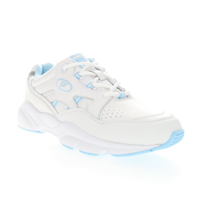 Propet Shoes Women's Stability Walker-White/Lt Blue