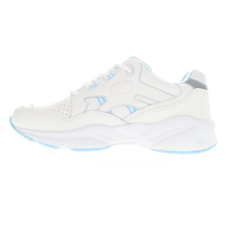 Propet Shoes Women's Stability Walker-White/Lt Blue