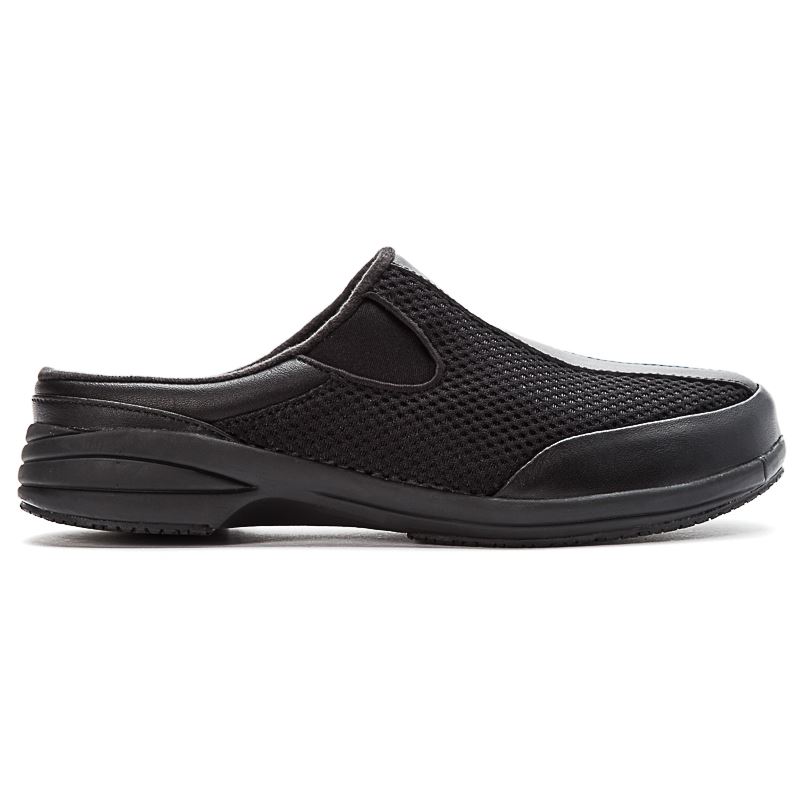 Propet Shoes Women's Washable Walker Slide-Black Mesh