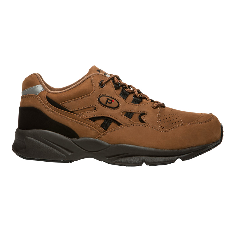 Propet Shoes Men's Stability Walker-Choco/Black Nubuck