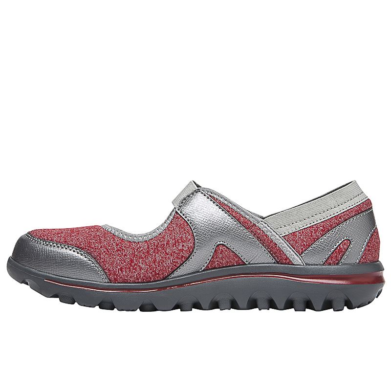 Propet Shoes Women's Onalee-Red/Silver - Click Image to Close