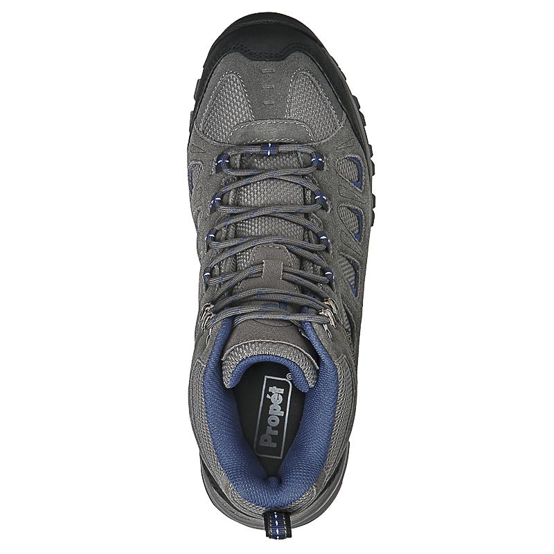 Propet Shoes Men's Ridge Walker-Grey/Blue - Click Image to Close