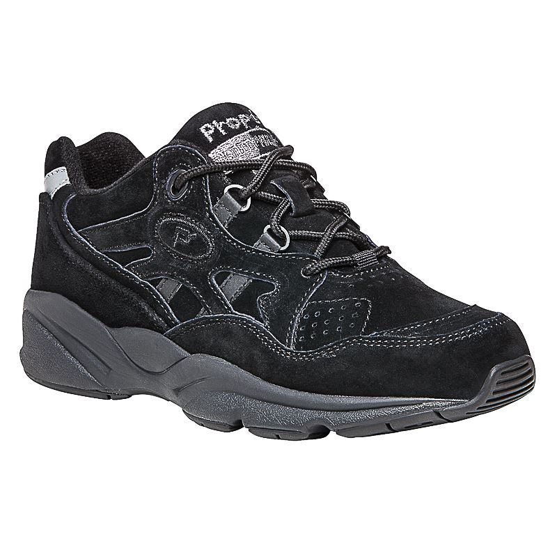 Propet Shoes Women's Stability Walker-Black Suede