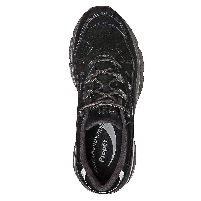 Propet Shoes Women's Stability Walker-Black Suede