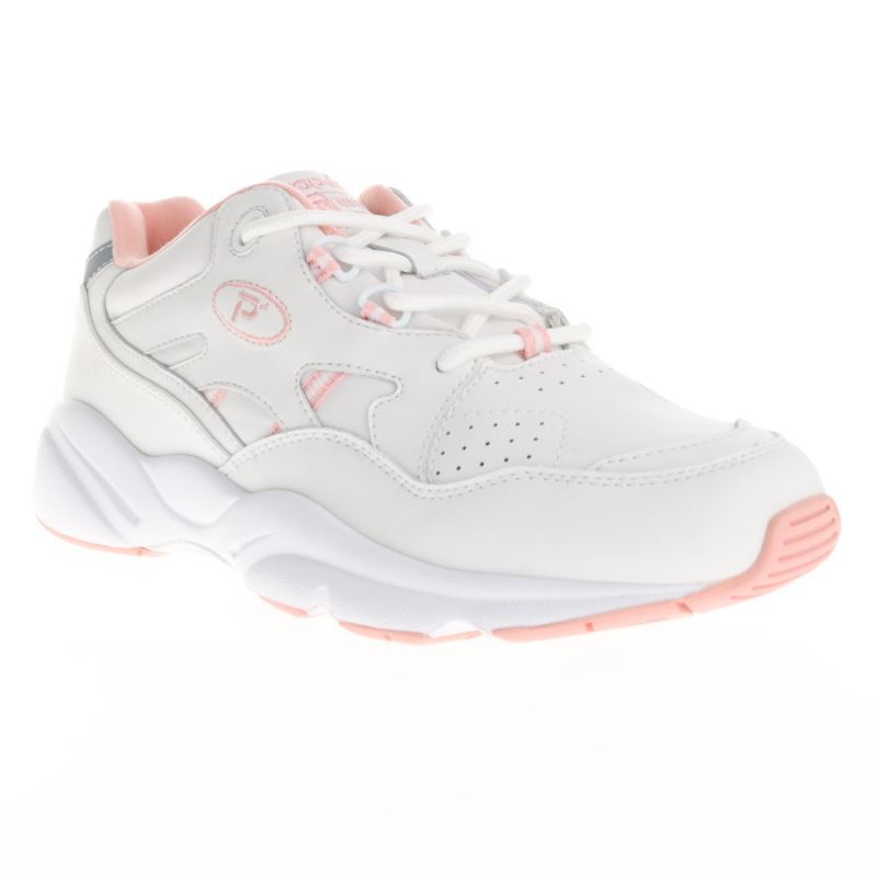 Propet Shoes Women's Stability Walker-White/Pink