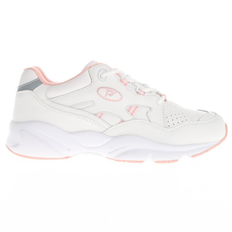 Propet Shoes Women's Stability Walker-White/Pink - Click Image to Close