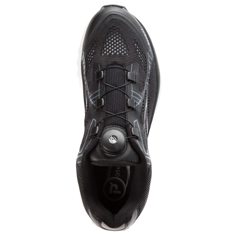 Propet Shoes Men's Propet One Reel Fit-Black/Dk Grey