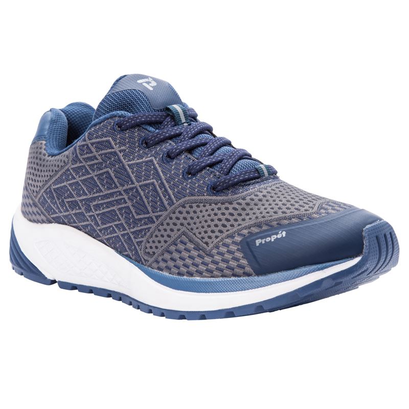 Propet Shoes Men's Propet One-Navy/Grey - Click Image to Close