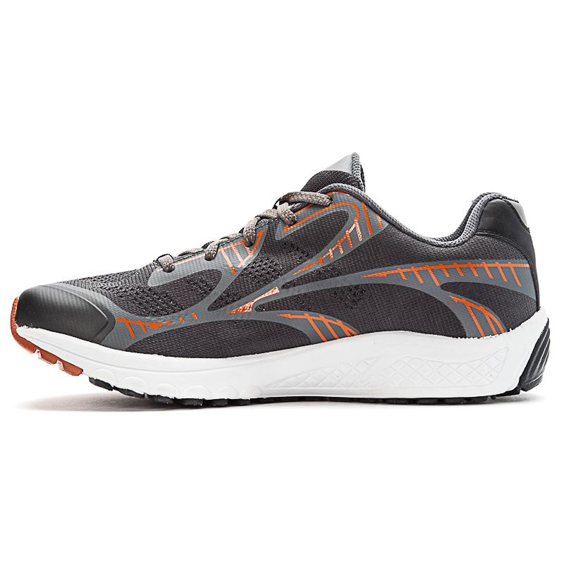 Propet Shoes Men's Propet One LT-Dark Grey/Burnt Orange