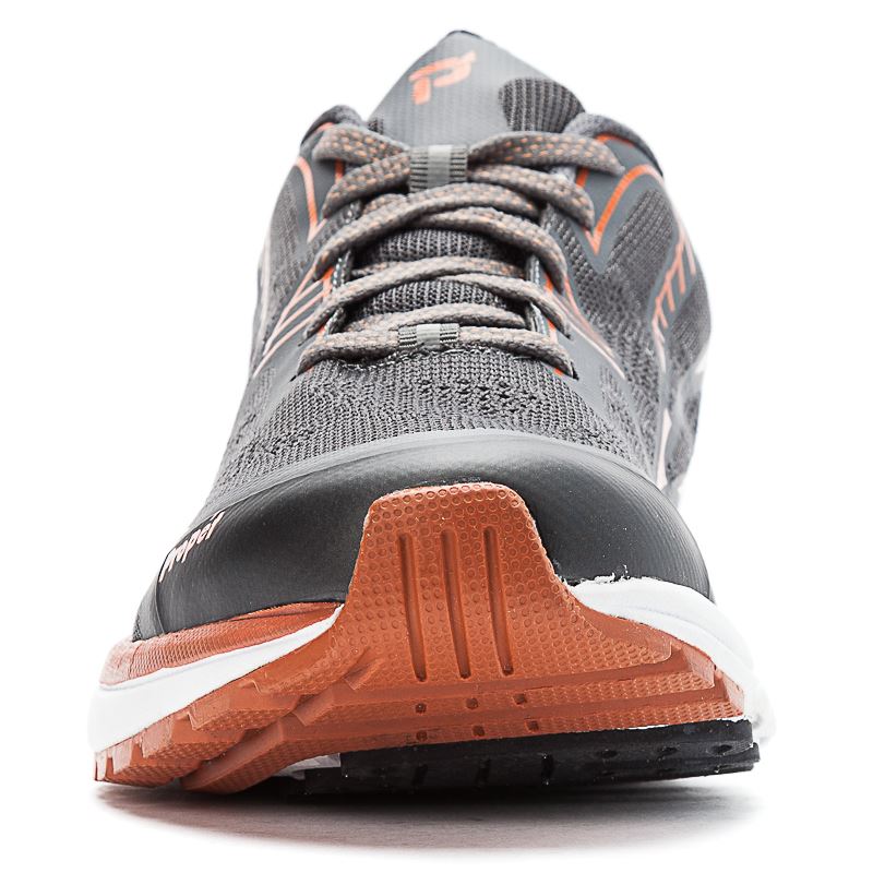 Propet Shoes Men's Propet One LT-Dark Grey/Burnt Orange