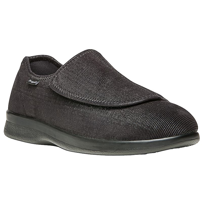 Propet Shoes Men's Cush'N Foot-Black Corduroy