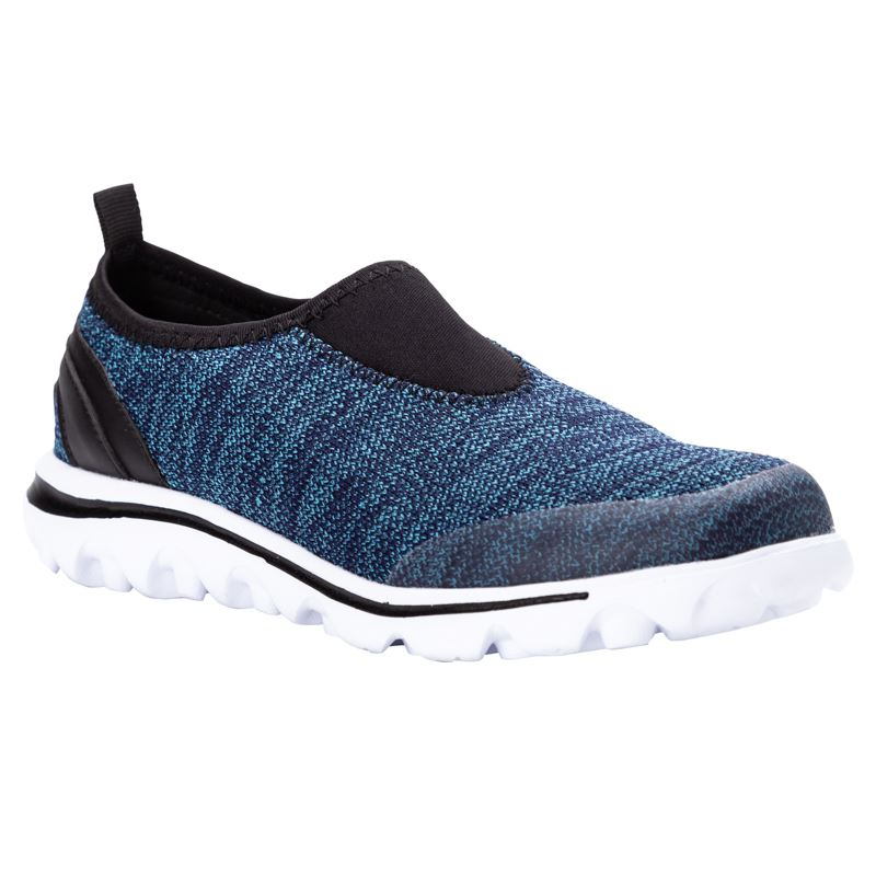 Propet Shoes Women's TravelActive Slip-On-Blue Heather