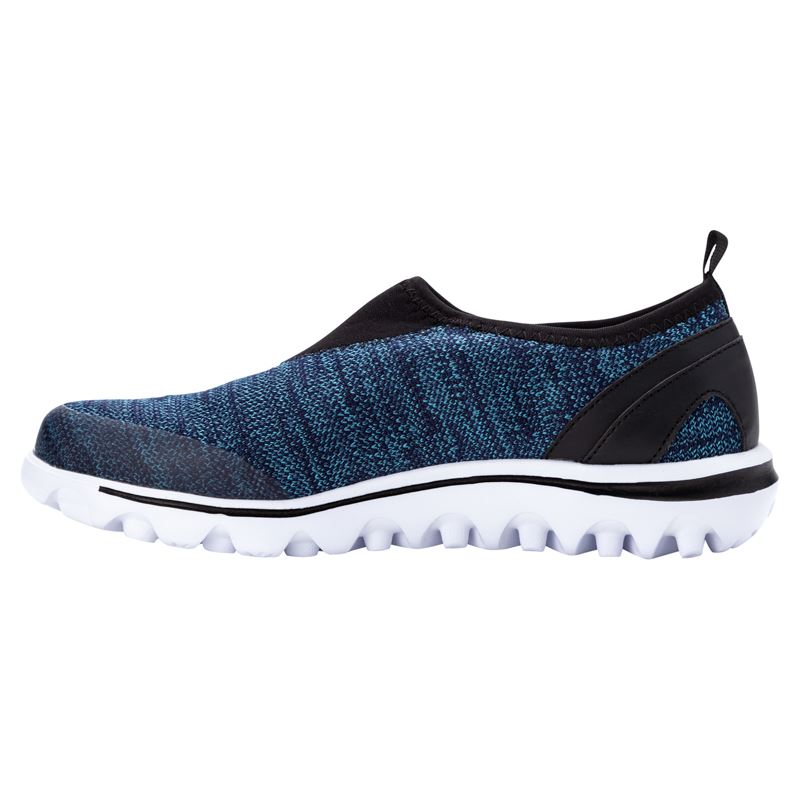 Propet Shoes Women's TravelActive Slip-On-Blue Heather