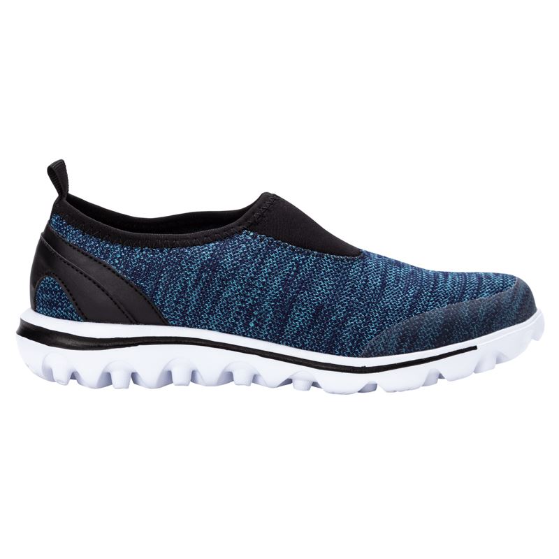 Propet Shoes Women's TravelActive Slip-On-Blue Heather