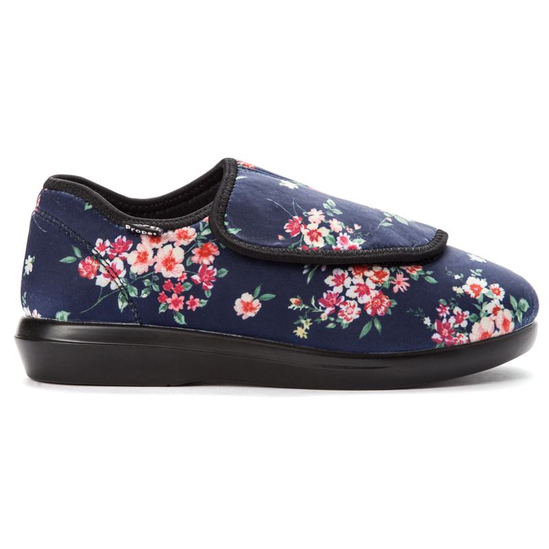 Propet Shoes Women's Cush'n Foot-Navy Blossom - Click Image to Close