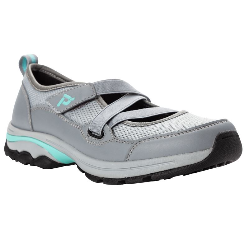 Propet Shoes Women's Poppy-Grey/Mint - Click Image to Close